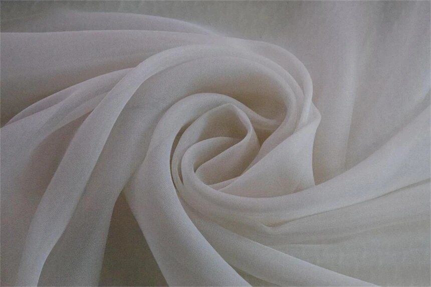 Шелковый шифон Jenny story 1986 1 ярд Белый