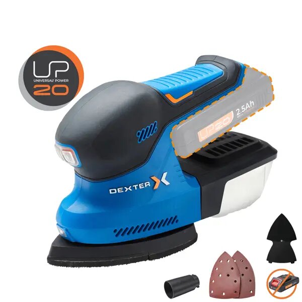Дельташлифовальная машина аккумуляторная Dexter 20VMFS2.1 20 В Li-ion без АКБ и ЗУ