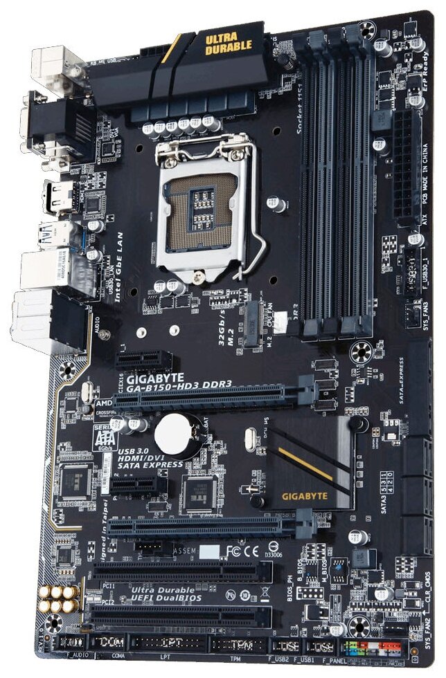 Материнская плата Gigabyte GA-B150-HD3 DDR3, ATX, LGA1151