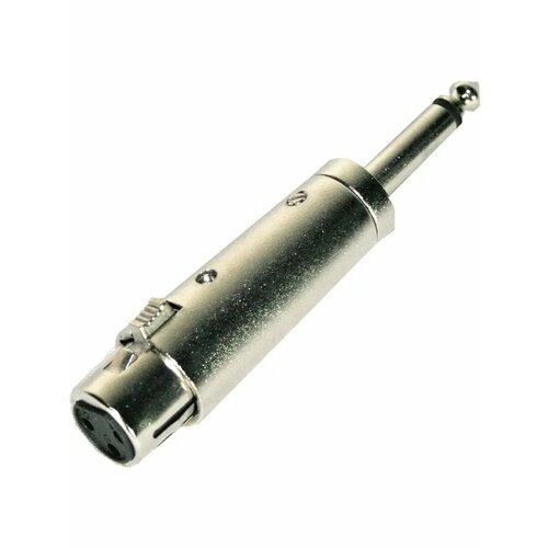 AD300 Переходник XLR 3P мама - Jack 6.3 моно папа, 1 шт серебристый, хром