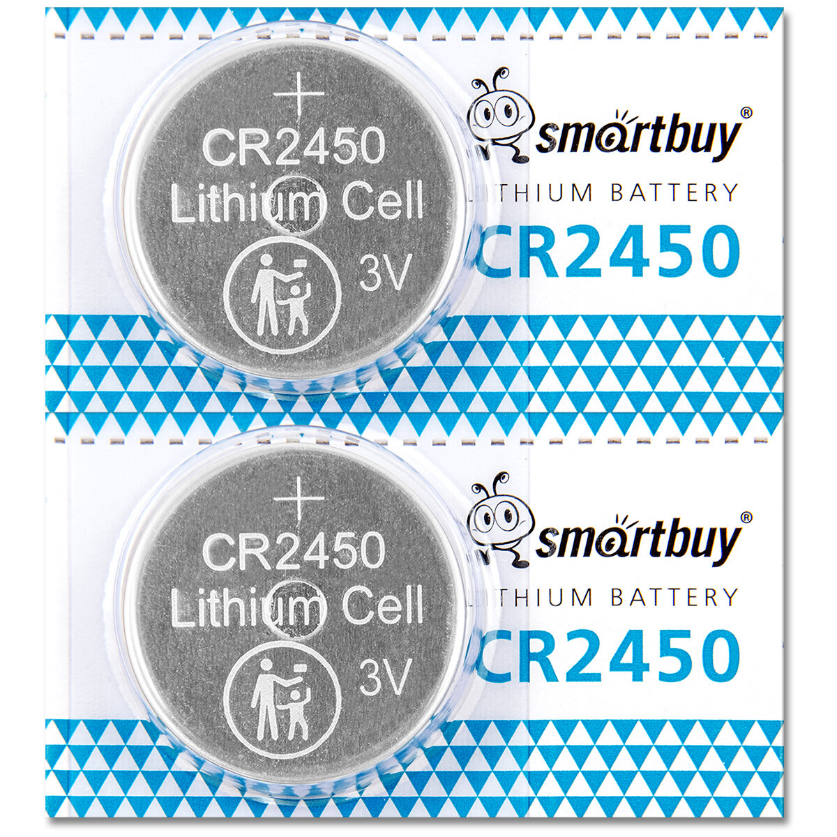Батарейка CR2450 3V SmartBuy blister, упаковка 2 шт.