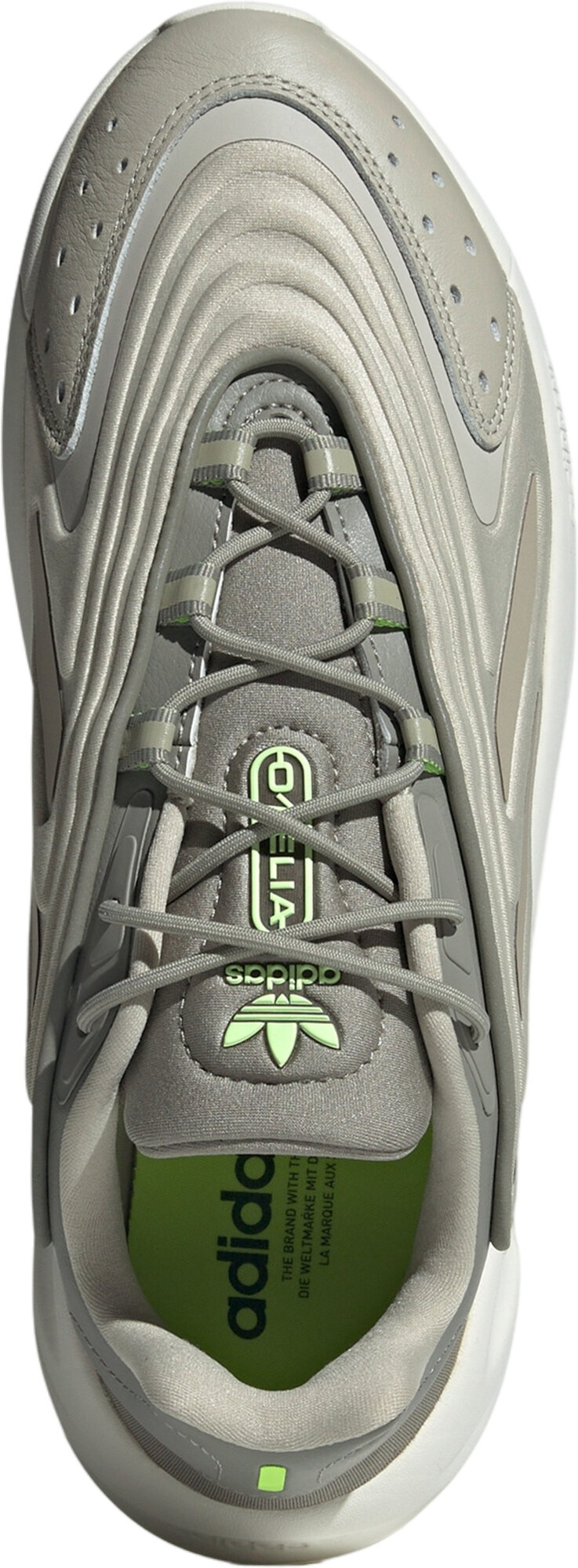 Кроссовки adidas Ozelia, полнота F, размер 10 UK, серый/зеленый — фото 1