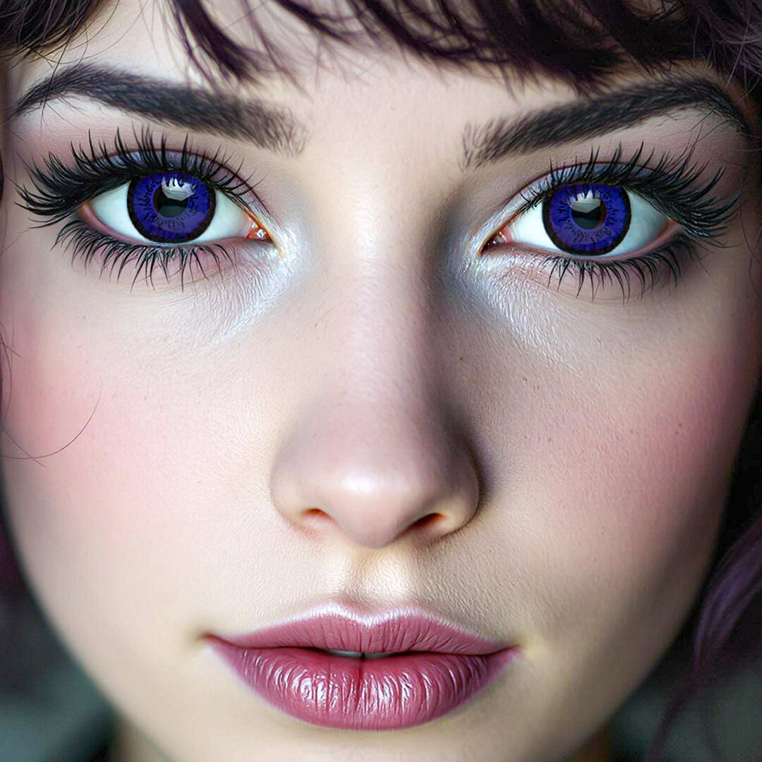 Фиолетовые цветные линзы без диоптрий 209LB Violet на 1 год, 0.0 / 14.2 / 8.7, 2 шт.