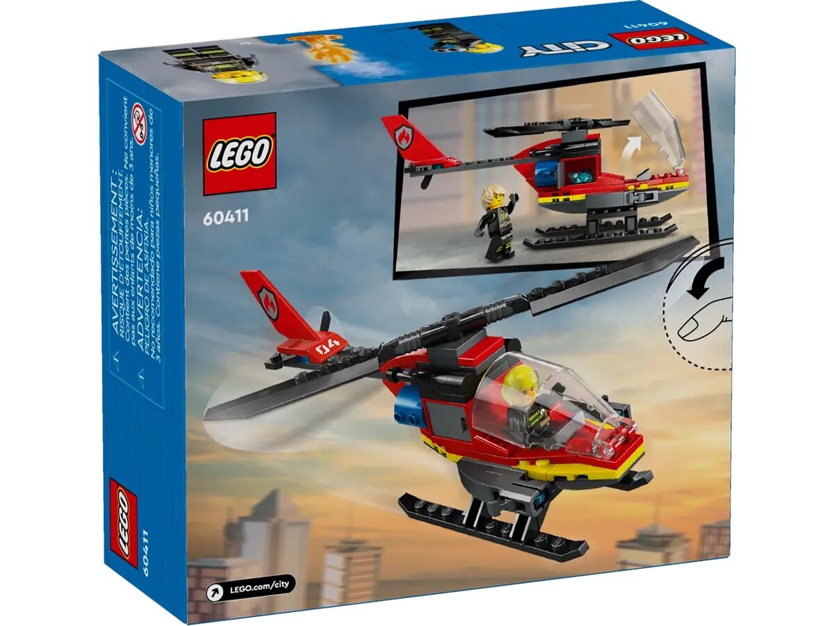 Конструктор LEGO City (60411), Пожарный спасательный вертолёт, 85 дет.