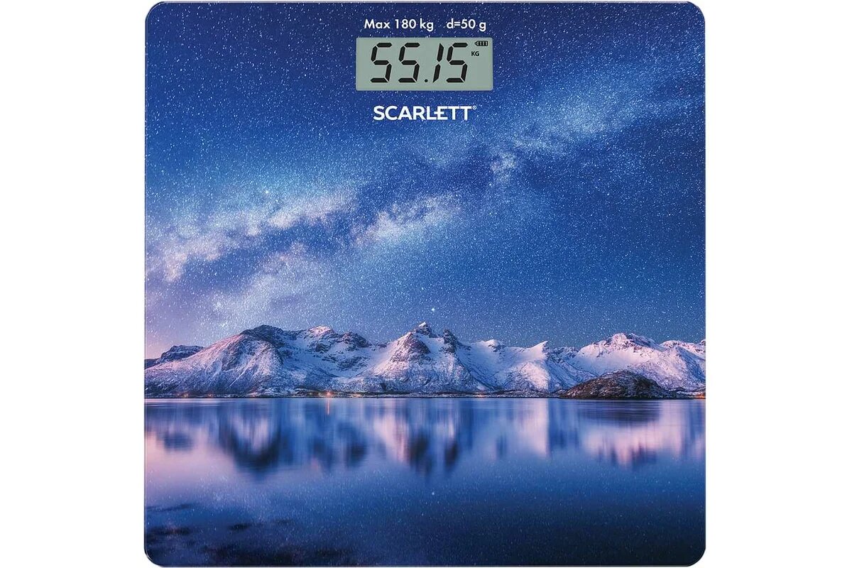 Весы напольные Scarlett SC-BS33E022, синие, до 180кг, сенсорные