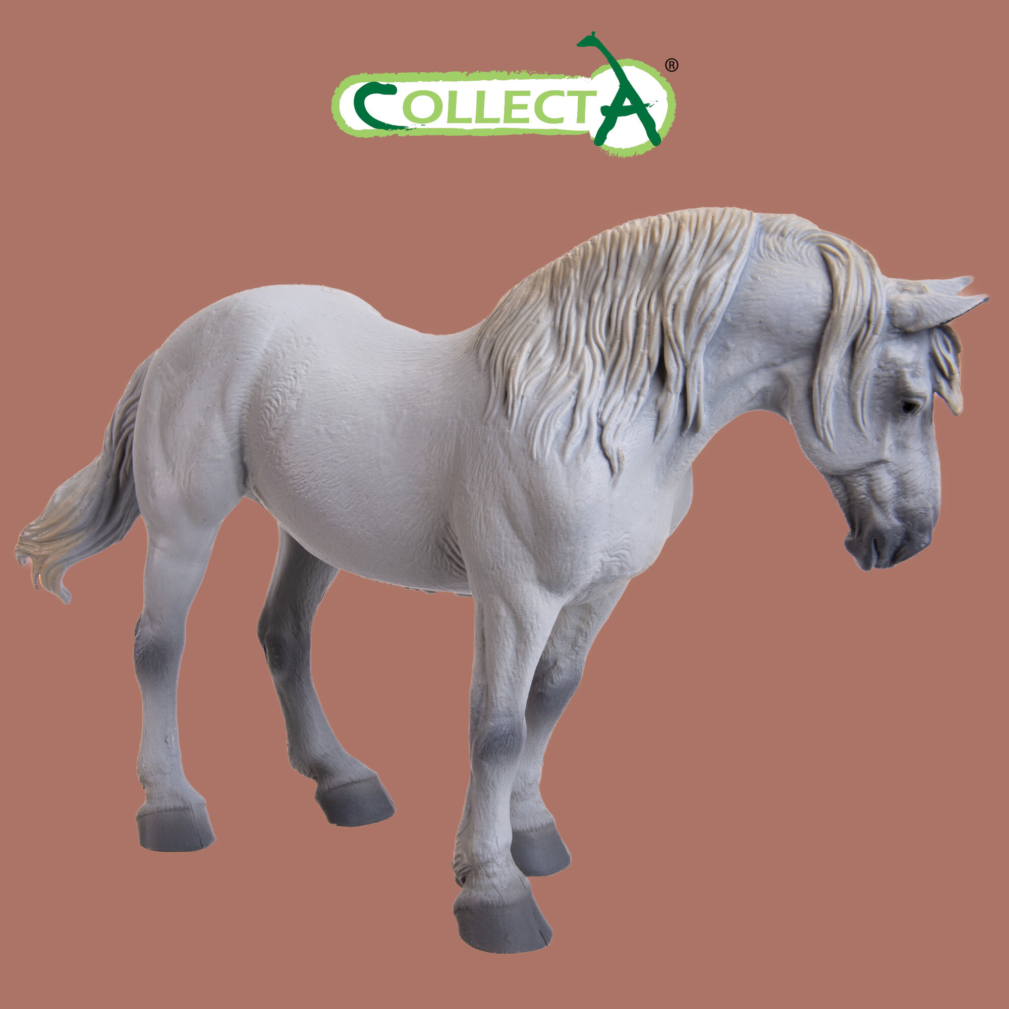 Фигурка животного Collecta Лошадь Кобыла Першерон серая, 88702b