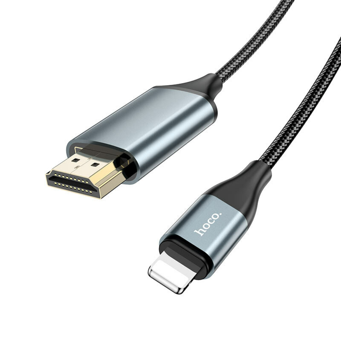 HDMI кабель на Lightning, UA15, HOCO, металлический серый — фото 1