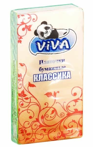 Картинки Платочки Viva Классические, бумажные, 2 слоя, 10 шт