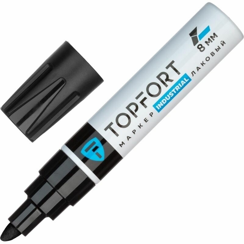 Маркер Topfort "Industrial", лаковый, 8 мм, черный (ZP2502)