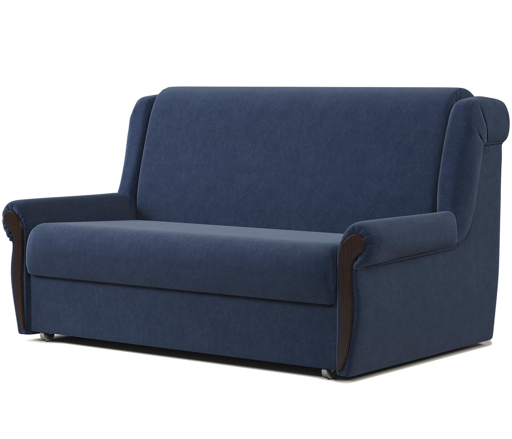 Диван-кровать Шарм-Дизайн Аккорд М 120х194 см, диван раскладной, аккордеон, прямой, велюр Ультра миднайт