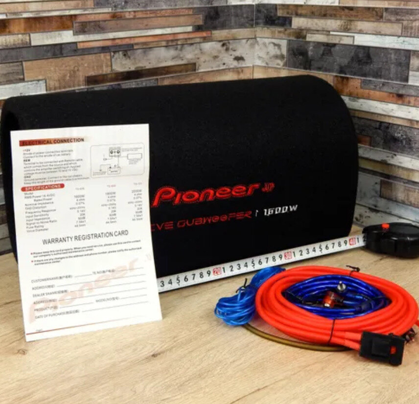 Сабвуфер для автомобиля Cабвуфер автомобильный активный Pioneer ok dv6, 16 см (6 дюйм.) — фото 1
