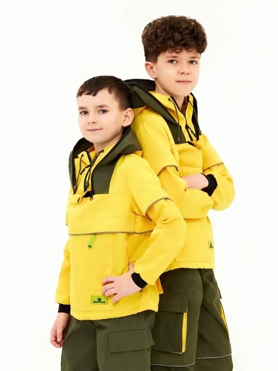 Противоэнцефалитный детский костюм Skadi Gear, для защиты от клещей (Жёлтый/Хаки)