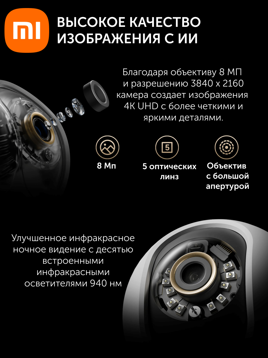 Поворотная IP-Камера видеонаблюдения Xiaomi Smart Camera C700 EU — фото 1