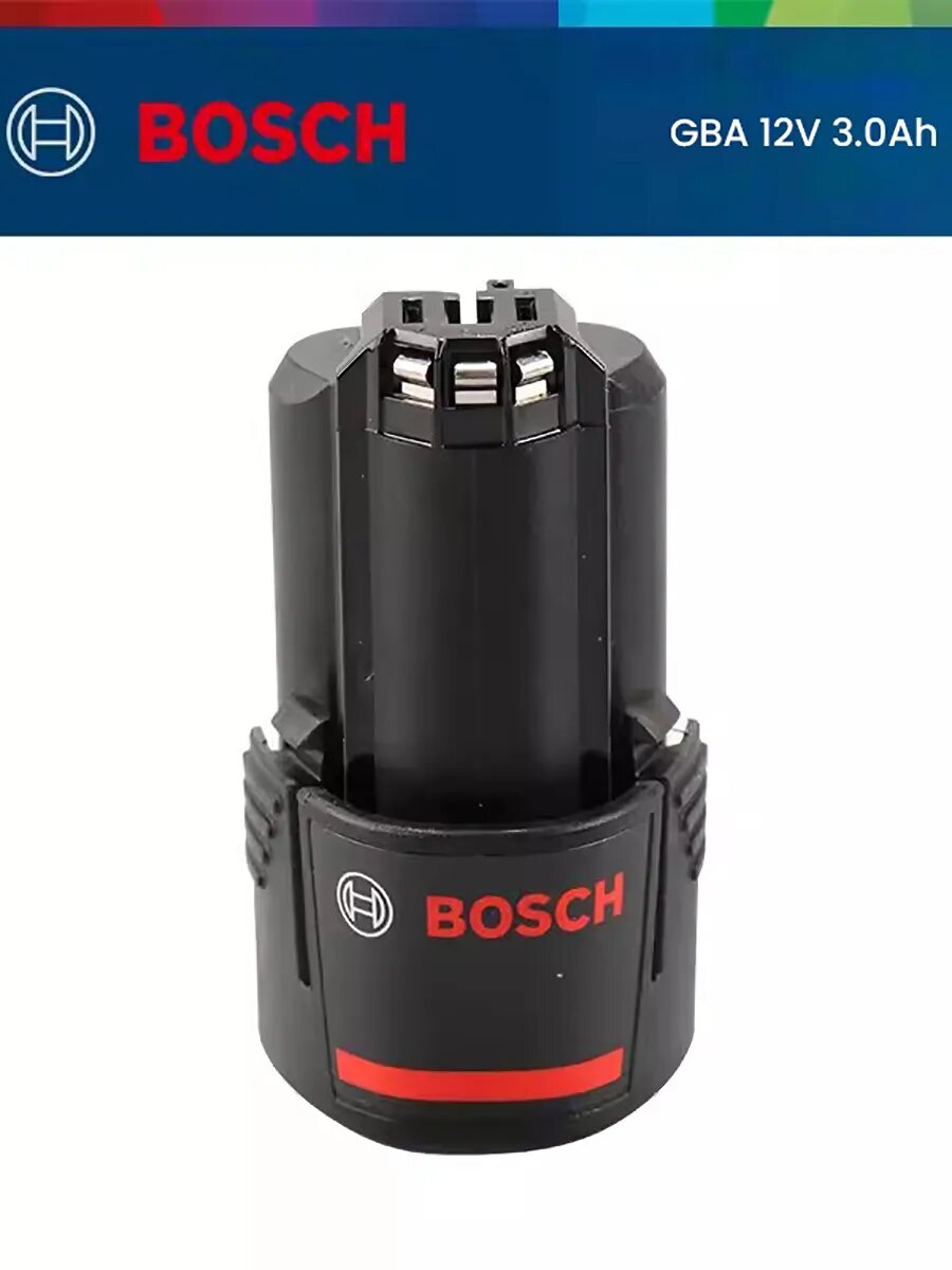 Аккумулятор Bosch GBA 12 V-3A Li-Ion слайдер емкость 3 А·ч напряжение 12 В