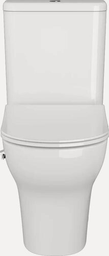 Изображение товара Унитаз-компакт напольный VitrA Zentrum 9012B003-7226 с микролифтом, фарфоровый, с биде, белый, глянцевый, овальный, сиденье для унитаза в комплекте