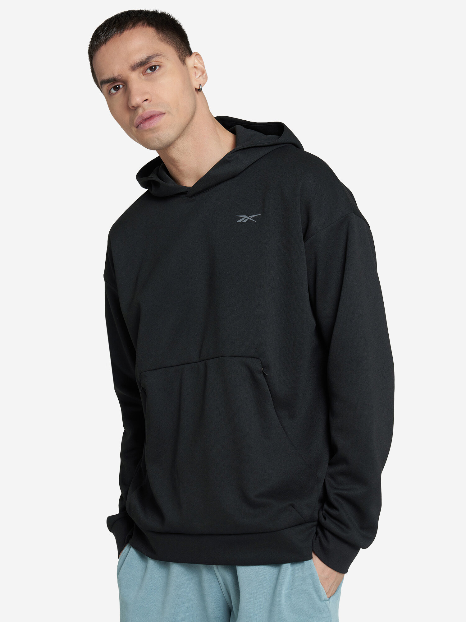 Толстовка спортивная Reebok, размер XL, , черный — фото 1