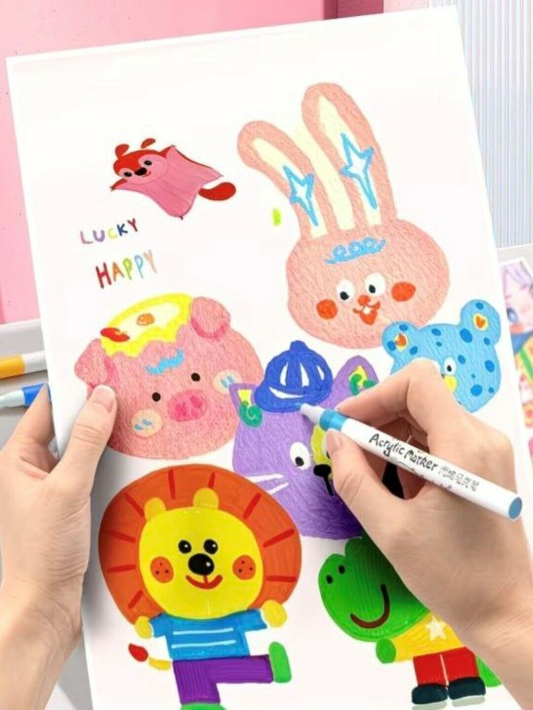 Фломастеры, 60 шт различных оттенков, в коробке, без ограничений по возрасту