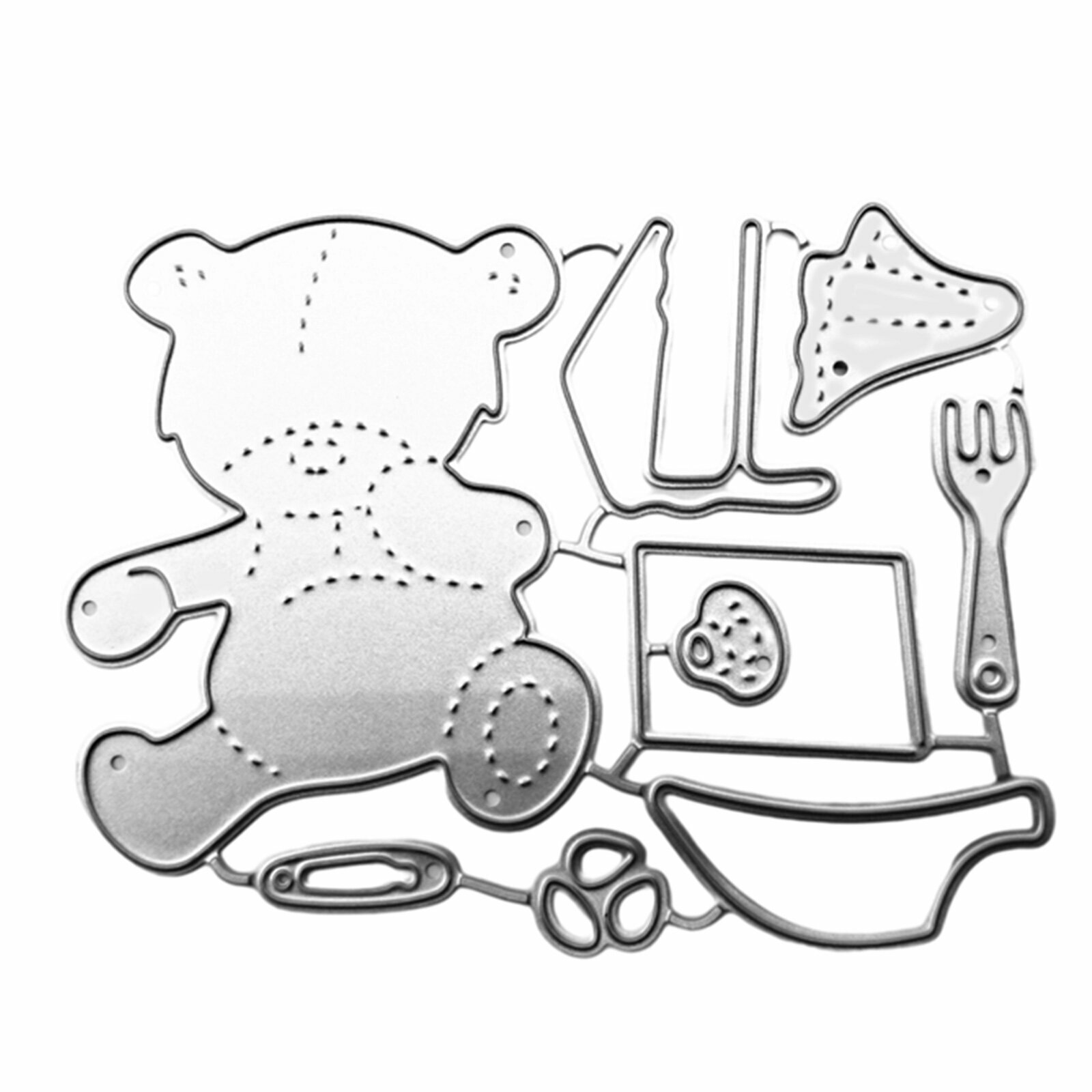 Металлические штампы для вырезания медведя для декора фотоальбомов и DIY поделок