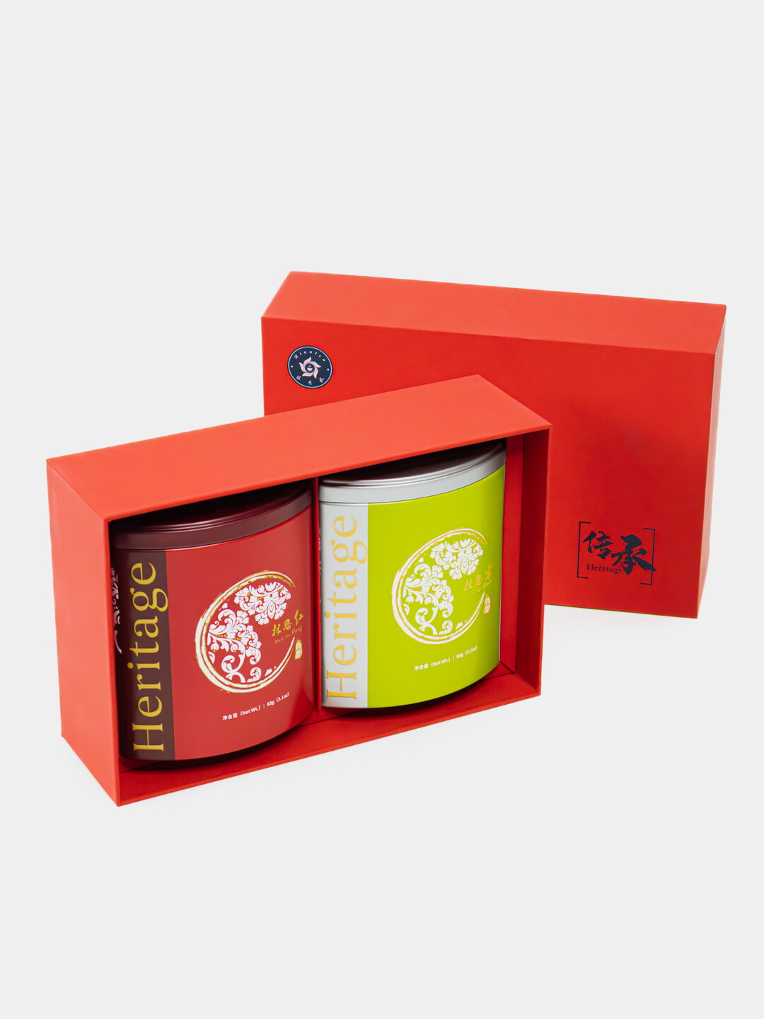 Подарочный набор чая Riantea Heritage Range Duo Set 2×88 г (Чёрный + Жасминовый зелёный чай)