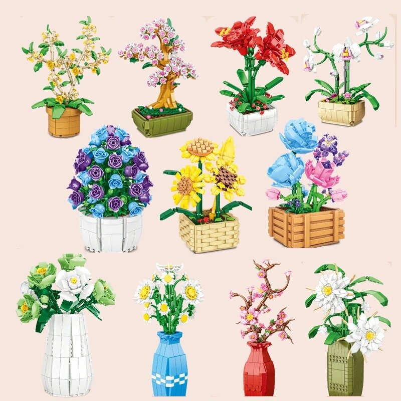 Конструктор ZB Серия Flower Studio Колокольчик FCJ0990596, 570 дет