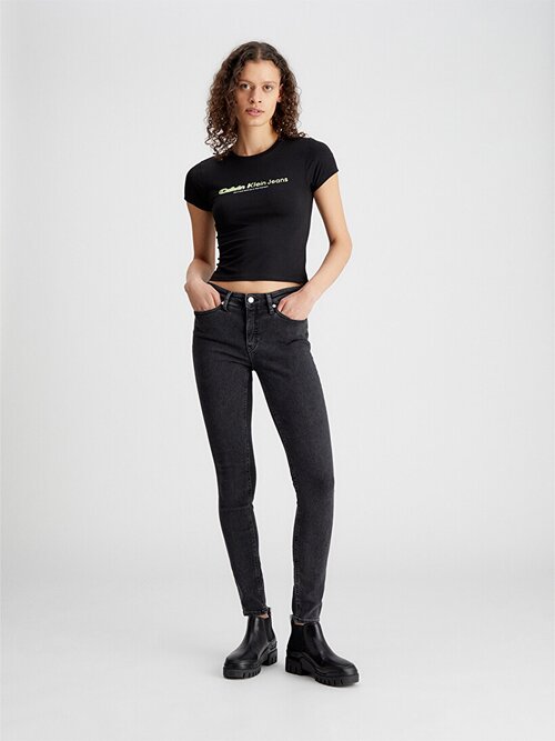 Джинсы  Calvin Klein Jeans, размер 25/32, черный