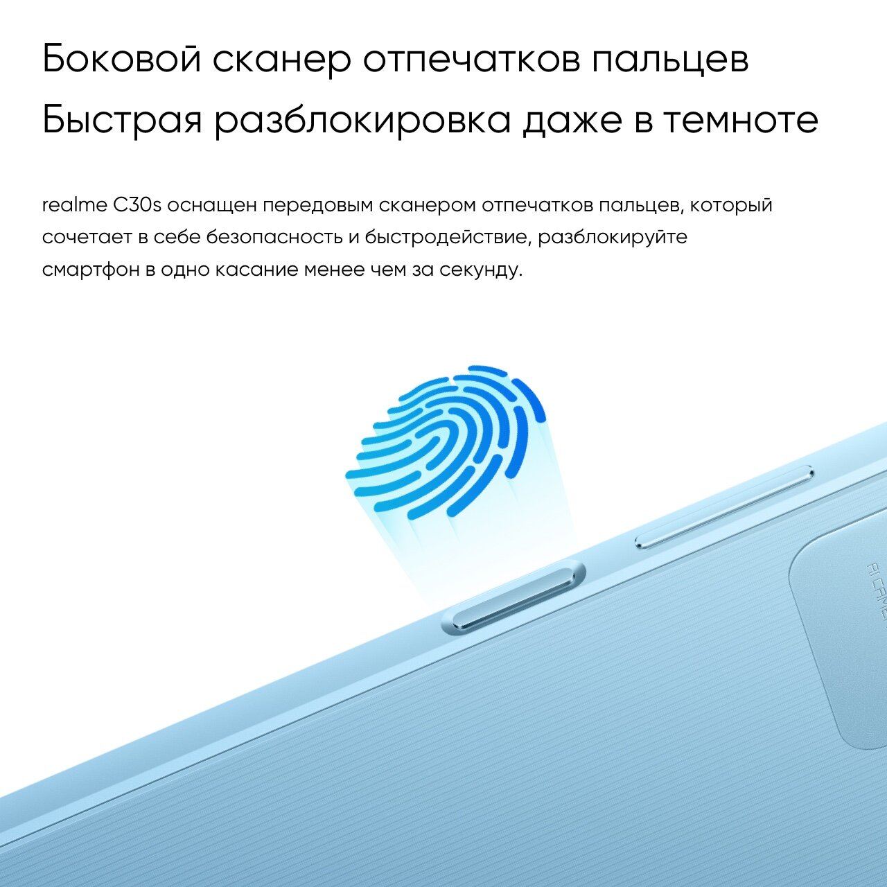 СМАРТФОН REALME RMX3690 (realme C30s) 3+64 ГБ ЦВЕТ: СИНИЙ (BLUE) - фото №18