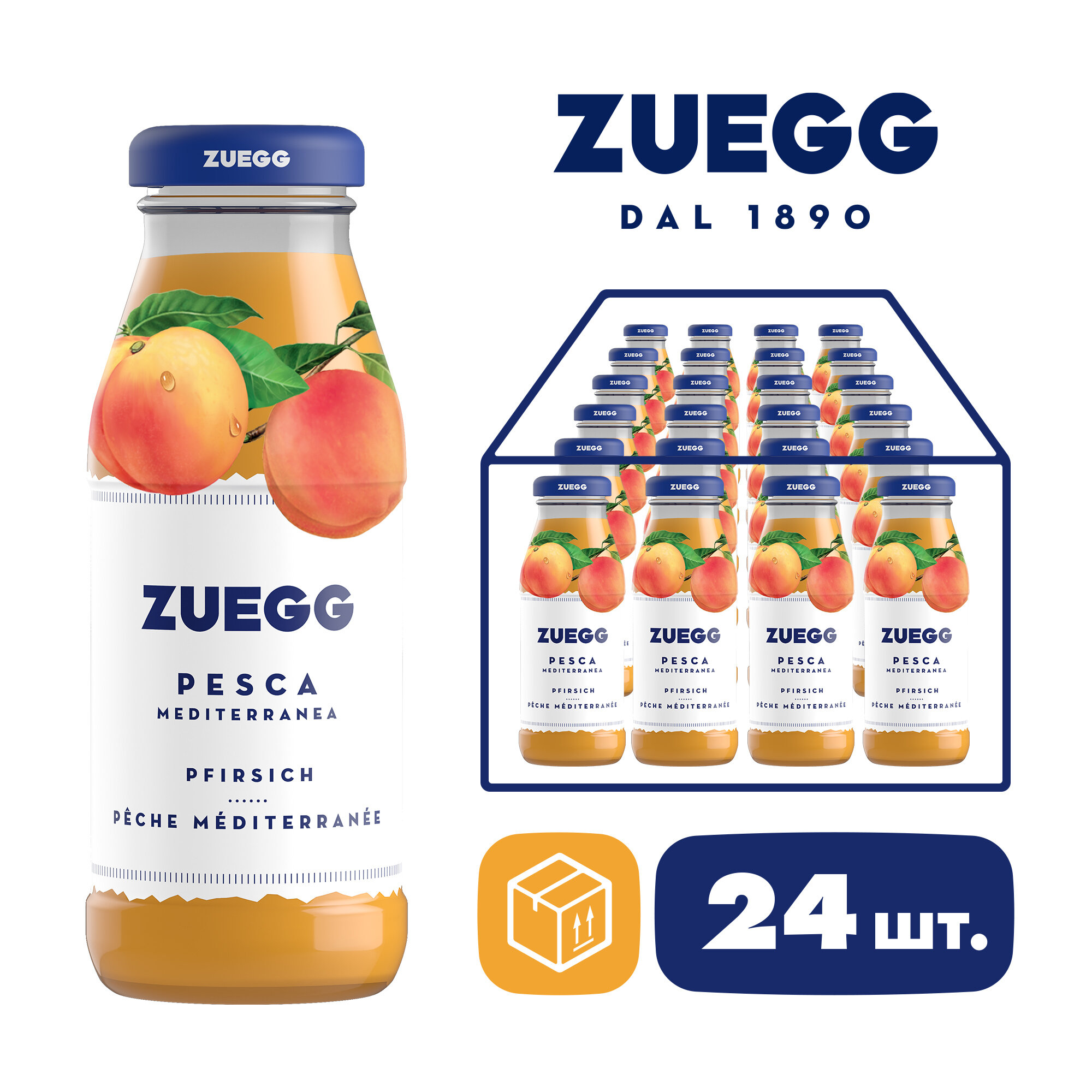 Нектар Zuegg Персик, 0.2 л, 24 шт.