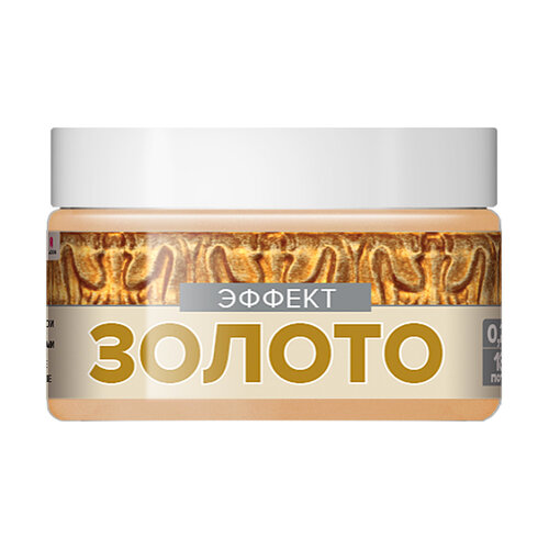 Краска акриловая ArtDecor декоративная Эффект Золото для потолочных плинтусов золотистый 0.2 л