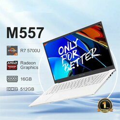 15,6" Игровой ноутбук, AMD Ryzen 7 5700U (1.8 ГГц), RAM 16 ГБ DDR4, SSD 512 ГБ, Windows 11 Pro, белый