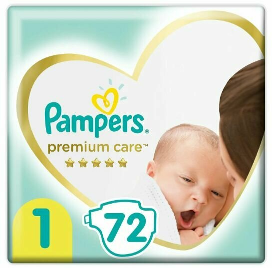 Pampers Подгузники Premium Care Newborn (2-5 кг), 72шт/уп