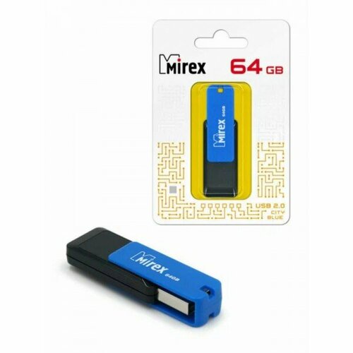 Флеш накопитель 64GB Mirex City, USB 2.0, Синий