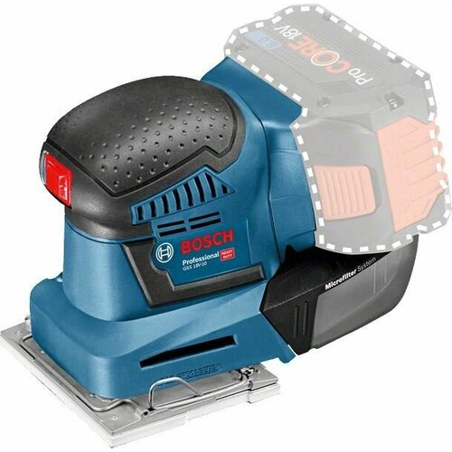 Шлифовальная машина Bosch GSS 18V-10 аккумулятор для электроинструмента bosch 1600a002u5 18v 5 0ah