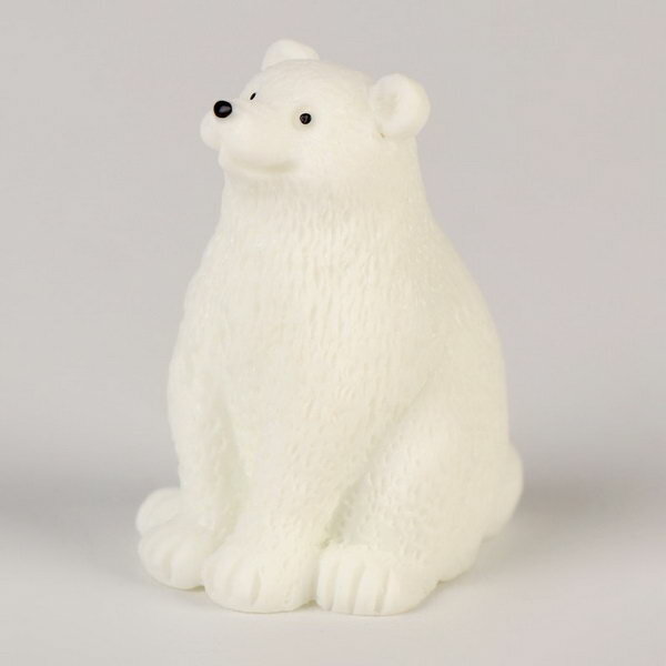 Миниатюра кукольная "Белый медведь", набор 3 шт, размер 1 шт. 2 x 2 x 3 см