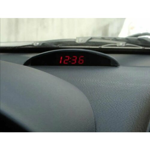 автомобильные цифровые мини часы часы для приборной панели светящийся термометр черный цифровой дисплей автомобильная электроника Часы в авто 3 в1 Вольтметр/Термометр/Часы красный