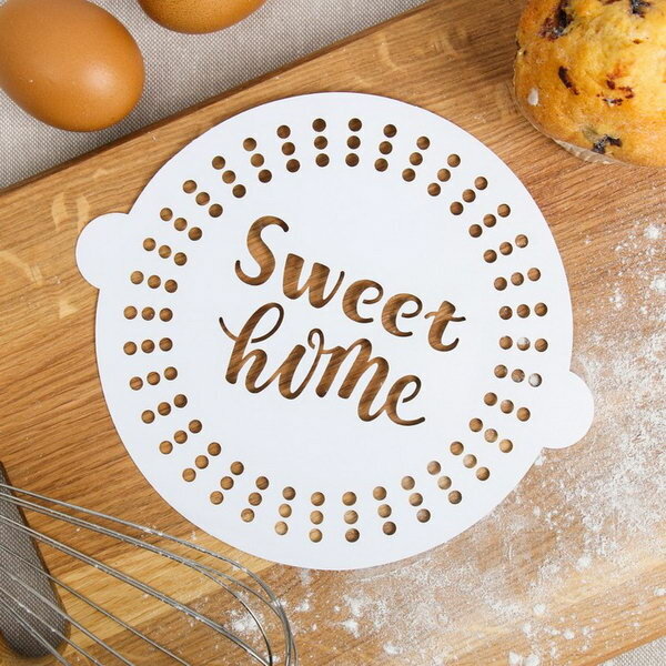 Трафарет для выпечки Sweet home 19.5 x 17 см, размер упаковки: 20 x 0.1 x 20 см.