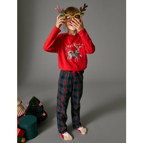 пижама koton размер 7 8 лет бордовый Пижама KOTON, размер 7-8 лет, бордовый
