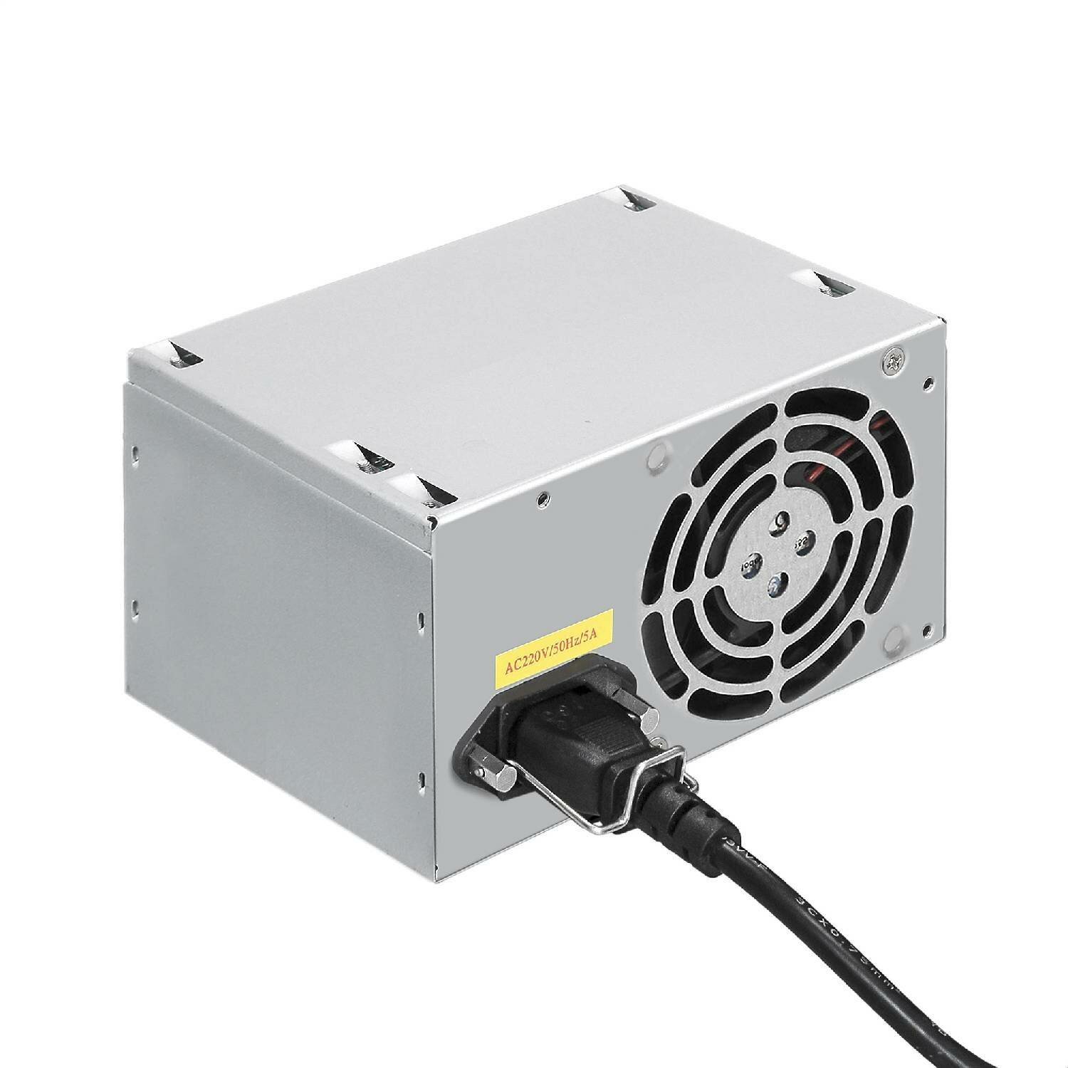 Блок питания ATX Exegate ES259590RUS-S 400W, SC, 8cm fan, 24p+4p, 2*SATA, 1*IDE + кабель 220V с защитой от выдергивания - фото №11