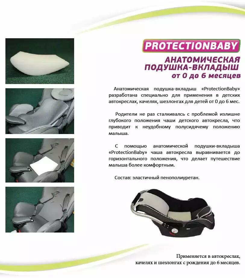 Подушка-вкладыш анатомическая ProtectionBaby РВ-006