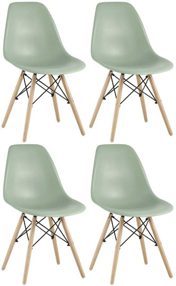 Стул Stool Group Стул Eames DSW серо-зеленый x4 арт. УТ000035179