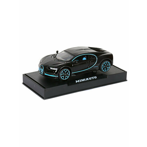 Модель машины 1:32 Bugatti Chiron музыка, свет, инерция Черный