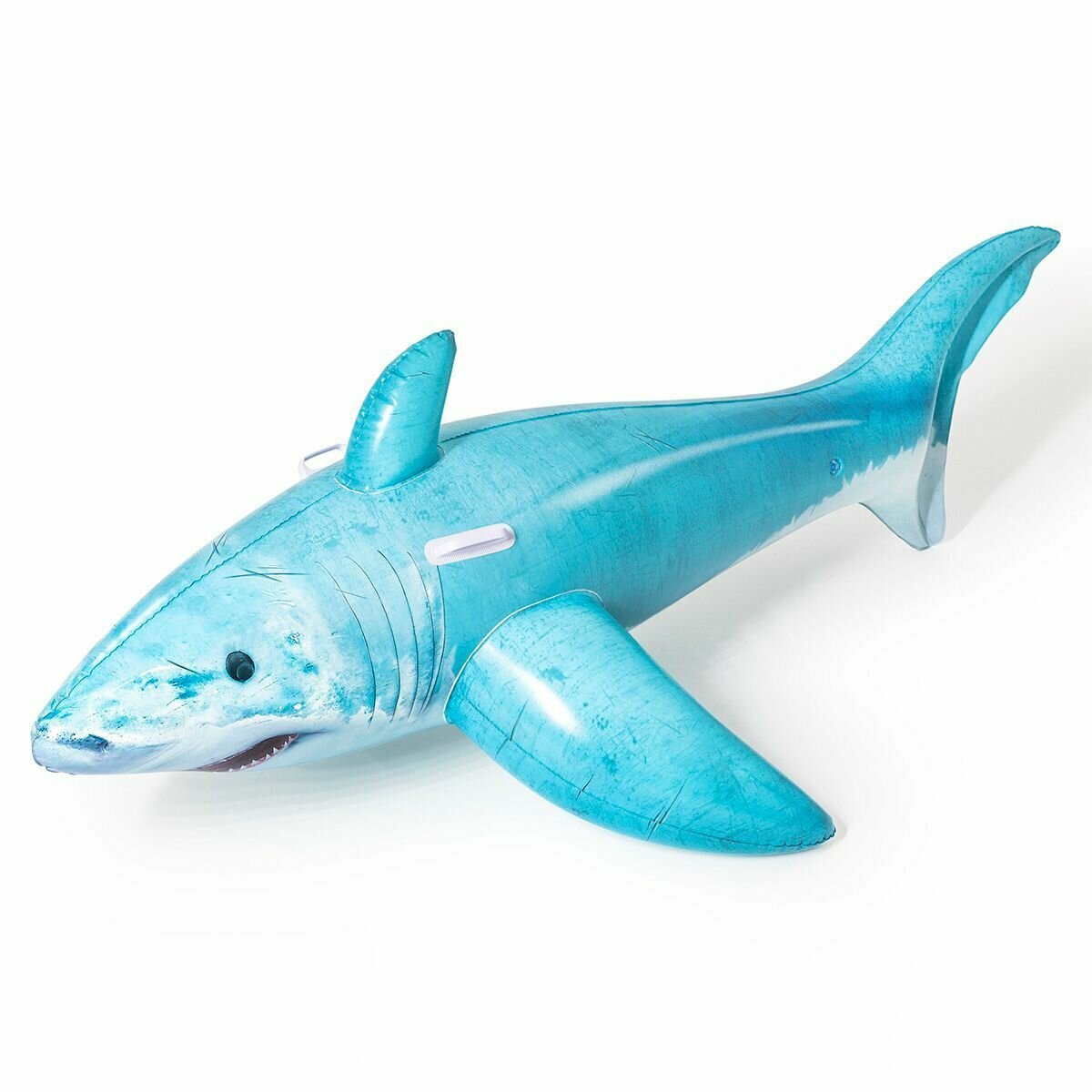 Надувная игрушка-наездник Bestway, 183x102 см "Реалистичная акула" с ручками, до 45 кг, от 3 лет