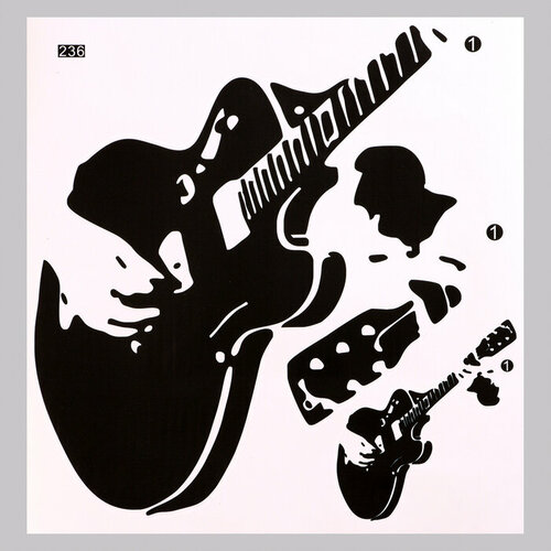 Наклейка 3Д интерьерная Гитарист 4040см 554₽