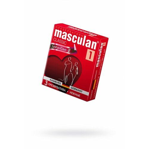 Презервативы Masculan Classic 1, 3 шт. Нежные (Senitive) ШТ