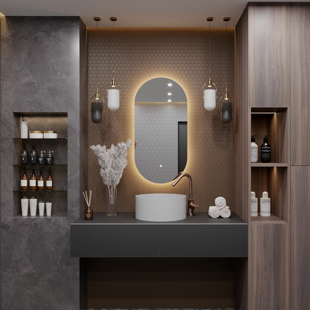 Зеркало Олимпия 110*60 для ванной с тёплой LED-подсветкой - фотография № 2