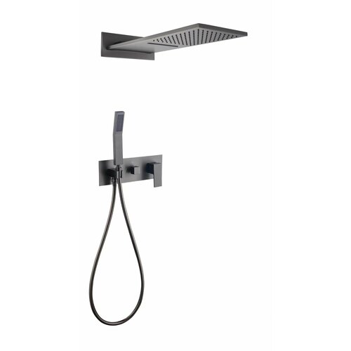 Душевая система встраиваемая ACWEN 2210D оружейная сталь