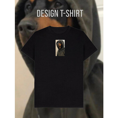 фото Футболка, размер 50, черный design t-shirt