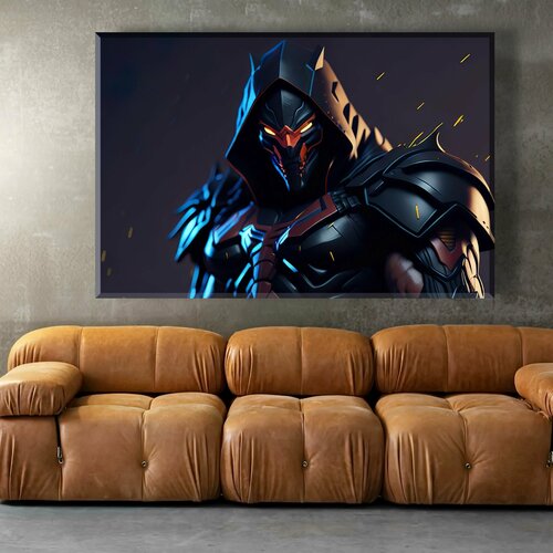 Интерьерная картина на холсте в темных тонах абстракция 