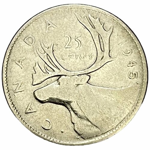 канада 25 центов 1907 г Канада 25 центов 1945 г.