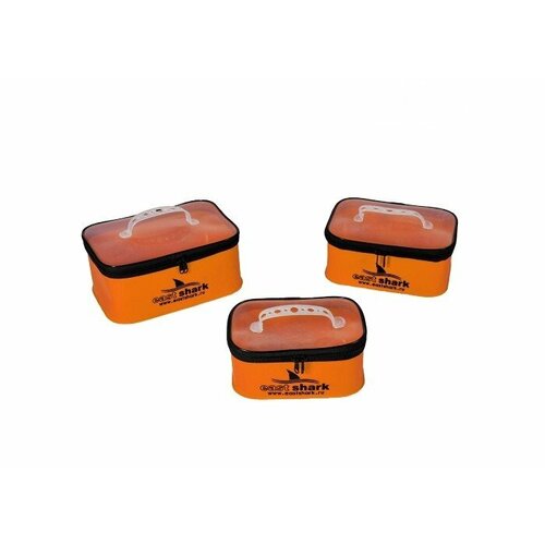 Ведро пластиковое для замеса прикормки набор 3 шт с крышкой , оранжевое