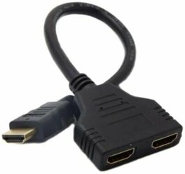 Разветвитель сплиттер HDMI (папа) - 2x HDMI (мама) (30 см)